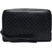 Calvin Klein Trousses de toilette 'Coated Emblem Print Bracelet Strap' gris / noir