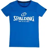 Spalding Essential Logo Short Sleeve T-shirt Bleu 2XL Femme