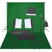 vidaXL Kit studio photo avec éclairage et arrière-plan