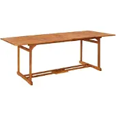 vidaXL Table à manger de jardin en acacia massif 220 x 75x 90 cm