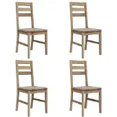 vidaXL Chaises de salle à manger 4 pcs. Bois massif acacia