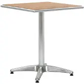 vidaXL Table de jardin argentée 60x60x70 cm aluminium et WPC