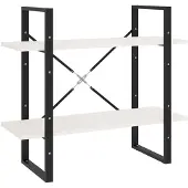 vidaXL Bibliothèque à 2 niveaux Blanc 80x30x70 cm Bois de pin massif