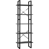 vidaXL Bibliothèque à 5 niveaux Gris 60x30x175 cm Bois de pin