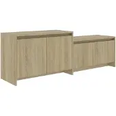 vidaXL Armoire TV Chêne Sonoma 146,5x35x50 cm Matériau dérivé du bois