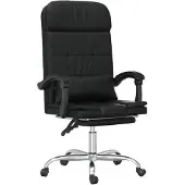 vidaXL Chaise de bureau avec fonction massage Noir similicuir