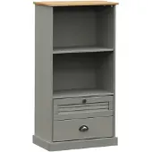 vidaXL Bibliothèque VIGO gris 60x35x114,5 cm bois massif de pin