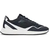 BOSS Baskets basses 'Titanium' bleu marine / gris / blanc