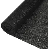 vidaXL Panneau de clôture noir 1,5x50 m HDPE 195 g/m