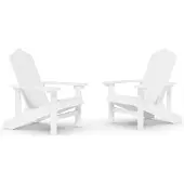 vidaXL Chaises de jardin Adirondack 2 pcs. HDPE Blanc