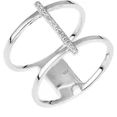 Diamant L'Eternel Bague 'Ring aus 375 Weißgold mit Diamant' argent