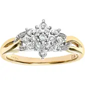 Diamant L'Eternel Bague 'Ring aus 375 Gelbgold mit Diamant' or
