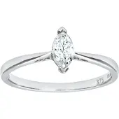 Diamant L'Eternel Bague 'Ring aus 375 Weißgold mit Diamant' argent