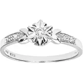 Diamant L'Eternel Bague 'Ring aus 375 Weißgold mit Diamant' argent