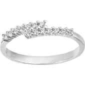Diamant L'Eternel Bague 'Eternity-Ring aus 375 Weißgold mit Zirkonia' argent