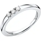 Diamant L'Eternel Bague 'Ring aus 375 Weißgold mit Diamant' argent