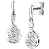 Diamant L'Eternel Boucles d'oreilles argent