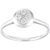 Diamant L'Eternel Bague 'Cluster' argent
