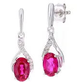 Diamant L'Eternel Boucles d'oreilles argent