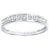 Diamant L'Eternel Bague 'Eternity-Ring aus 375 Weißgold mit Diamant' argent
