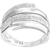 Diamant L'Eternel Bague 'Ring aus 375 Weißgold mit Diamant' argent