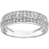 Diamant L'Eternel Bague 'Eternity-Ring aus 375 Weißgold mit Diamant' argent