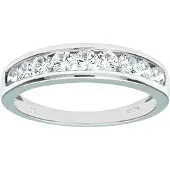 Diamant L'Eternel Bague 'Eternity-Ring aus 375 Weißgold mit Zirkonia' argent