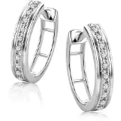 Diamant L'Eternel Boucles d'oreilles argent