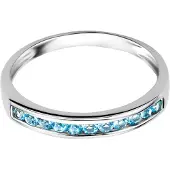 Diamant L'Eternel Bague 'Ring aus 375 Weißgold mit Topas' argent