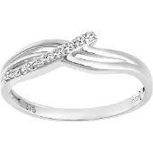 Diamant L'Eternel Bague 'Eternity-Ring aus 375 Weißgold mit Zirkonia' argent