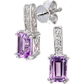 Diamant L'Eternel Boucles d'oreilles violet