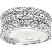 Diamant L'Eternel Bague 'Eternity-Ring aus 375 Weißgold mit Diamant' argent