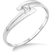 Diamant L'Eternel Bague 'Ring aus 375 Weißgold mit Diamant' argent