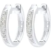 Diamant L'Eternel Boucles d'oreilles argent