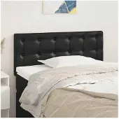 vidaXL Tête de lit noir 80x5x78/88 cm similicuir