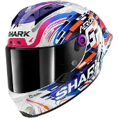 Shark Aeron-gp Replica Zarco Gp De France Full Face Helmet Multicolore XL