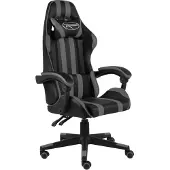 vidaXL Chaise de jeu en simili cuir noir et gris