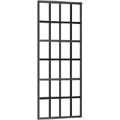 vidaXL Schiebetür 76x205 cm ESG -Glas und Aluminiumschwarz