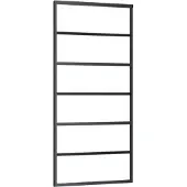 vidaXL Porte coulissante verre ESG et aluminium 90x205 cm noir