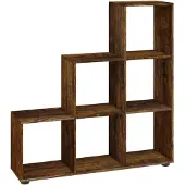 vidaXL Bibliothèque escalier Chêne fumé 107 cm Bois d'ingénierie
