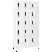 vidaXL Armoire à casiers Blanc 90x40x180 cm Acier