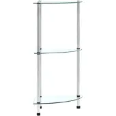vidaXL Étagère 3 niveaux Transparent 30x30x67 cm Verre trempé