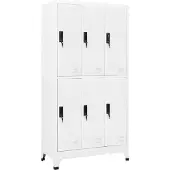 vidaXL Armoire à casiers Blanc 90x45x180 cm Acier