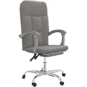 vidaXL Chaise de bureau avec fonction chaise longue Taupe Tissu