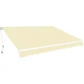 vidaXL Store banne 600 cm blanc crème