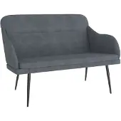 vidaXL Banc Gris foncé 110x76x80 cm Velours