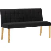 vidaXL Banc 140 cm Noir Velours