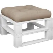 vidaXL Coussin de palette taupe 60x61,5x10 cm tissu