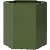 vidaXL Jardinière vert olive hexagone 46x40x45 cm acier