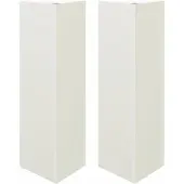 vidaXL Jardinières 2 pcs blanc triangulaire 30x26x75 cm acier